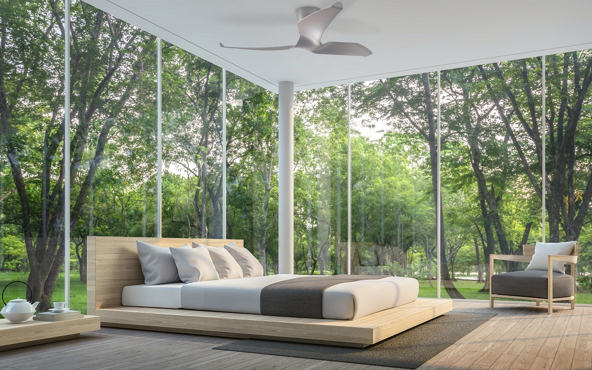 FR3 Ceiling Fan silver sleeping room | Aeratron Ceiling Fans